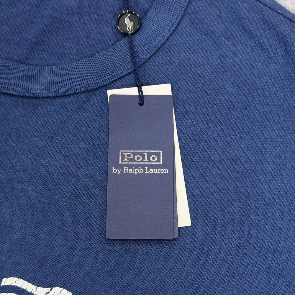 Polo Ralph Lauren Côte D'Azur Classic Fit T Shirt Men's XL Navy Blue Cotton NWT